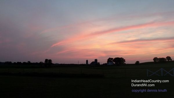 Summer Sunset in Wisconsin Indian Head Country near Durand Wi
